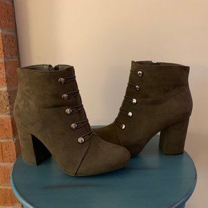 Olive Green Booties